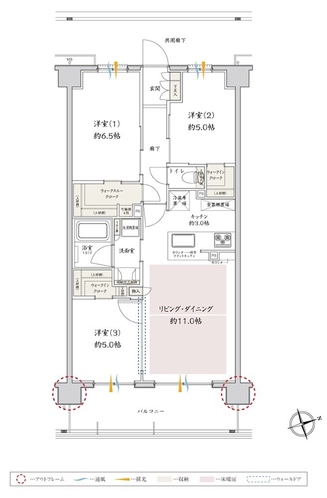 サンクレイドル津田沼III 間取り R type