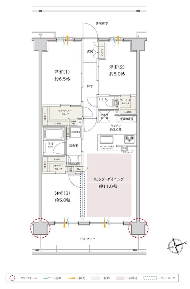 サンクレイドル津田沼III 間取り R type