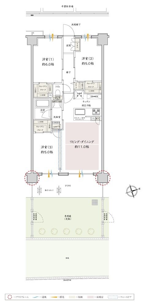 サンクレイドル津田沼III 間取り P'bg type