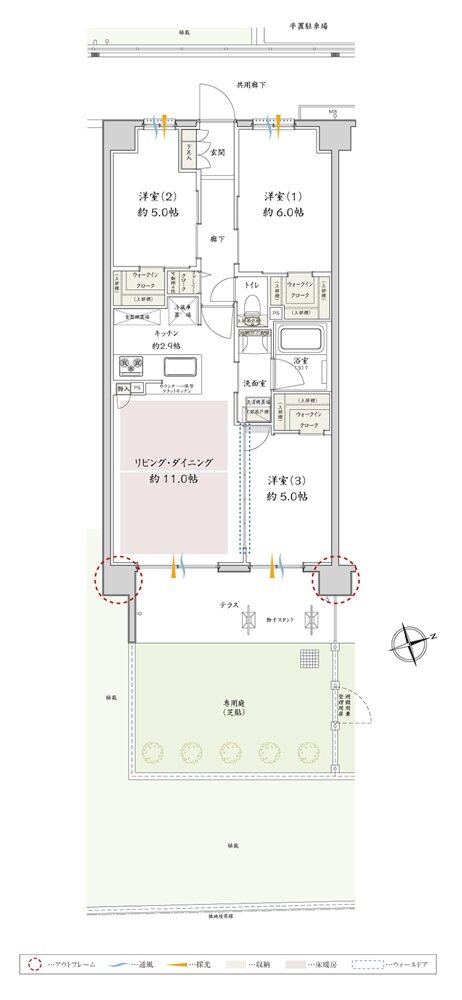 サンクレイドル津田沼III 間取り Pg type