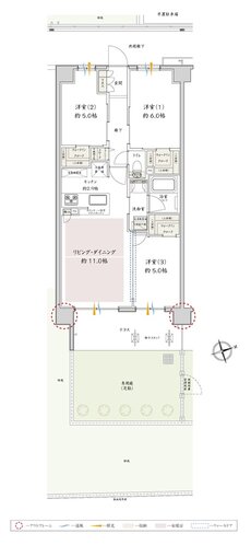 サンクレイドル津田沼III 間取り Pg type