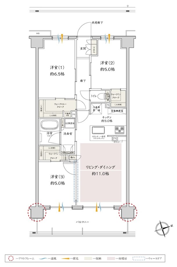サンクレイドル津田沼III 間取り R6 type