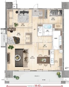 リコットタワー豊田 間取り E type