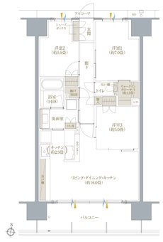 ヴェリテ金剛ルネ クロスサイト 間取り Qタイプ