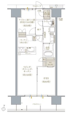 ヴェリテ金剛ルネ クロスサイト 間取り Mタイプ