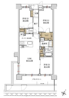 ワコーレ六甲ザ・レジデンス 間取り B1 type