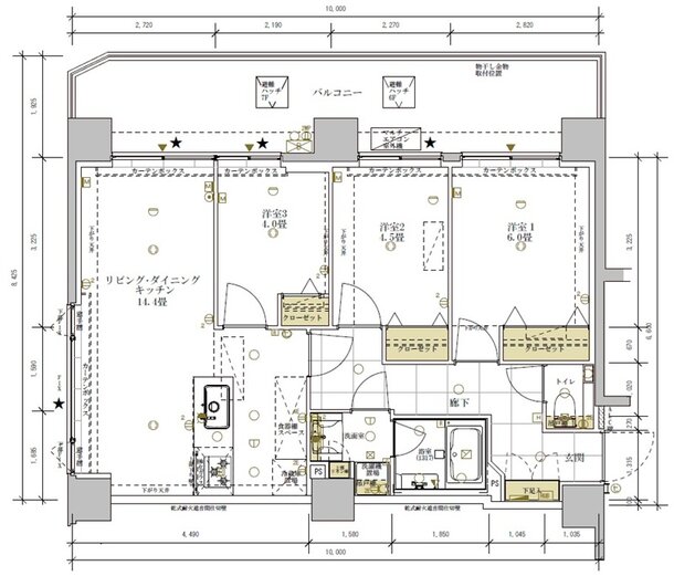 バースシティすずかけ台 間取り B3タイプ