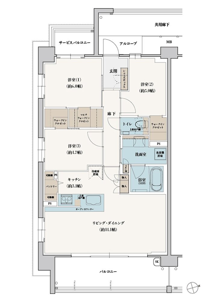 シエリア植田 間取り A type
