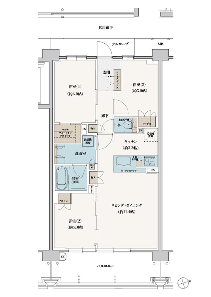 シエリア植田 間取り C type