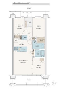 シエリア植田 間取り D type
