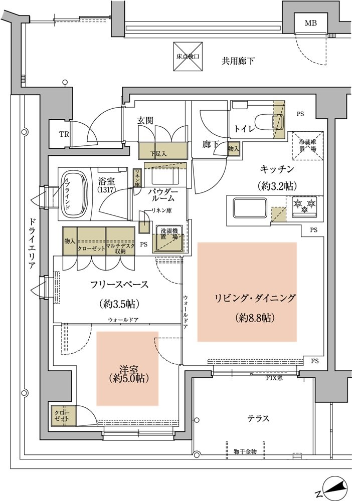 プレミスト横濱白楽 間取り M type