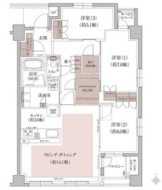 ウエリス岩崎町 THE CLASS 間取り I type