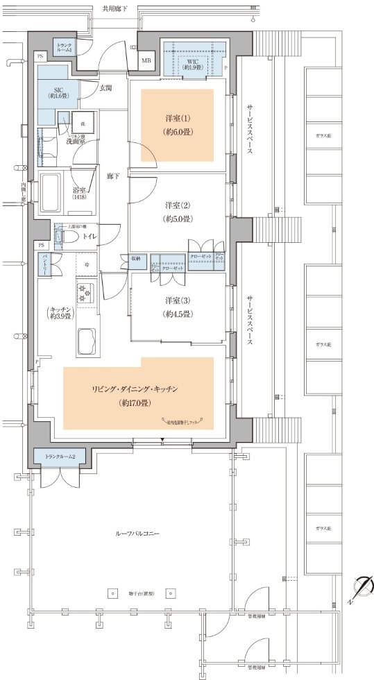 リーフィアレジデンス古淵 間取り Mr type