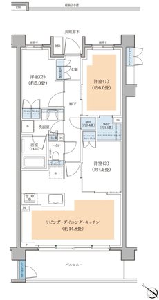 リーフィアレジデンス古淵 間取り F type