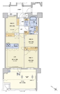 クラブスタイル 和白駅前シーサイド 間取り Dtタイプ