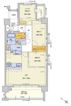 クラブスタイル 和白駅前シーサイド 間取り Eタイプ