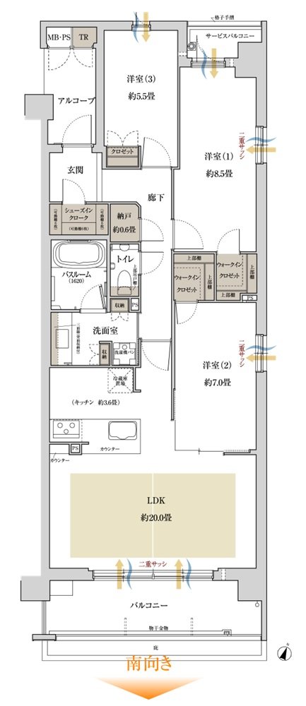 ワコーレ芦屋宮塚町 薫風の邸 間取り E type