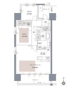 ウエリスタワー和歌山城北 間取り A type［セレクトプラン2］