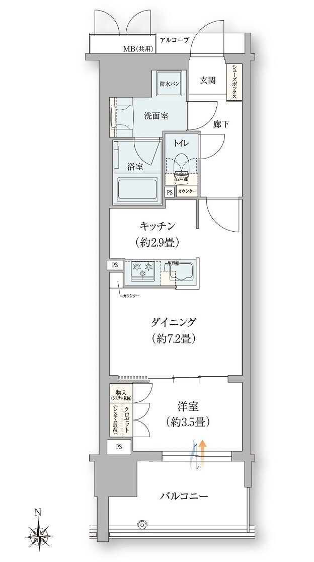 ローレルコート花園ステーションゲート 間取り Eタイプ