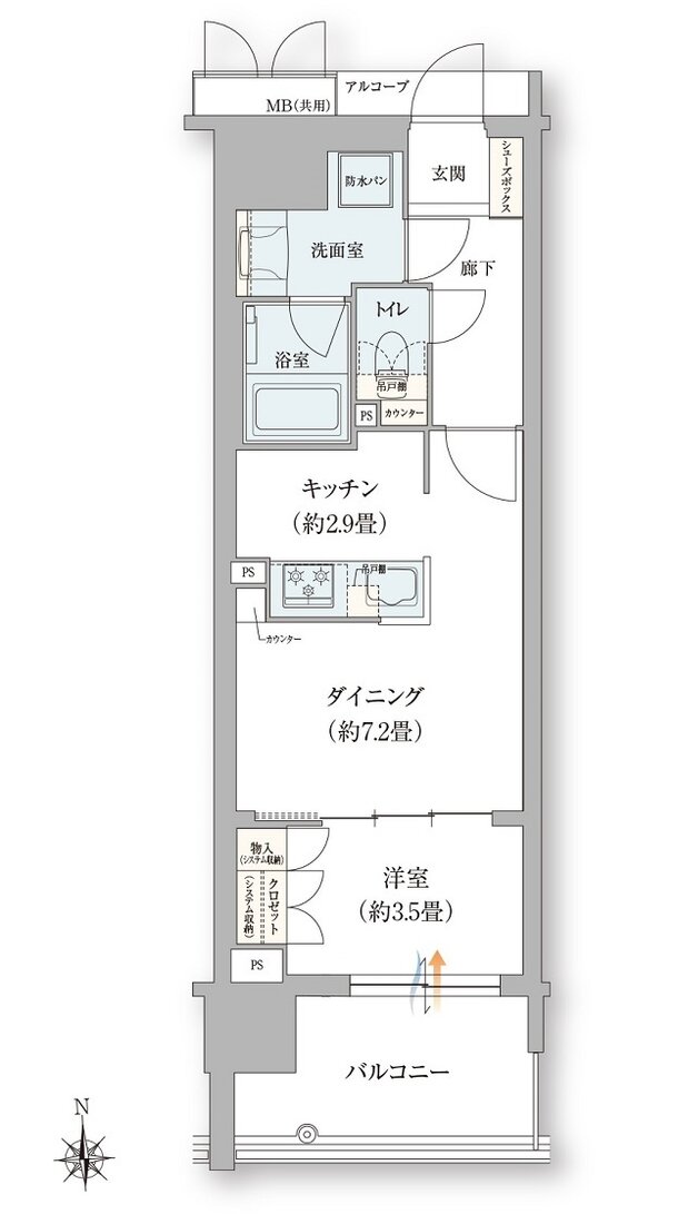 ローレルコート花園ステーションゲート 間取り Eタイプ