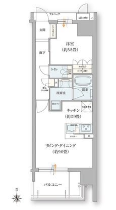 ローレルコート花園ステーションゲート 間取り Fタイプ