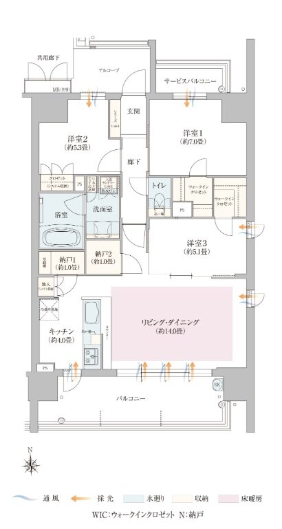 ローレルコート花園ステーションゲート 間取り Gタイプ