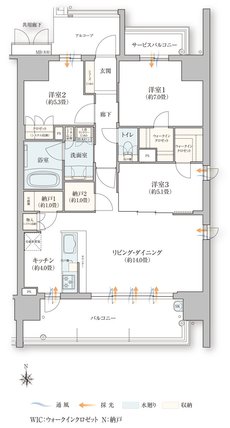 ローレルコート花園ステーションゲート 間取り Gタイプ