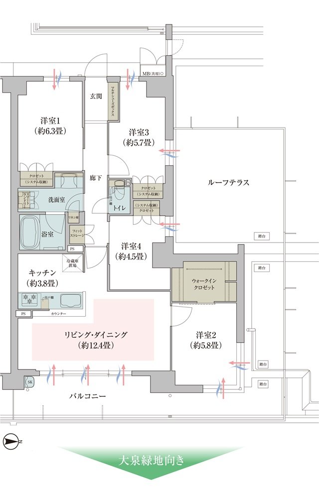 ガーデンシティ新金岡 間取り ECtタイプ