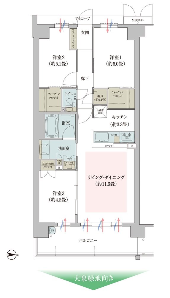 ガーデンシティ新金岡 間取り EAタイプ