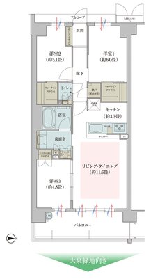 ガーデンシティ新金岡 間取り EAタイプ