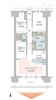 ガーデンシティ新金岡 間取り SFタイプ