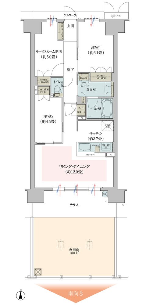 ガーデンシティ新金岡 間取り SPgタイプ