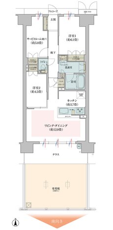 ガーデンシティ新金岡 間取り SPgタイプ