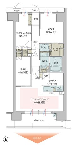ガーデンシティ新金岡 間取り STタイプ