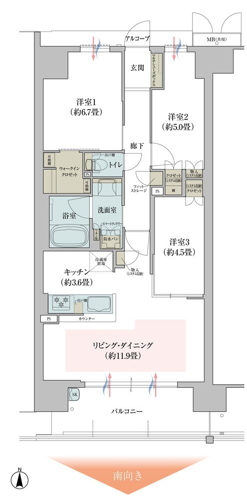 ガーデンシティ新金岡 間取り SLタイプ