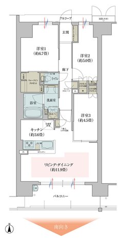 ガーデンシティ新金岡 間取り SLタイプ