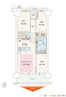 ローレルスクエア柏原 間取り M type