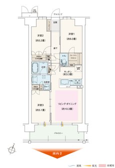 ローレルスクエア柏原 間取り O type