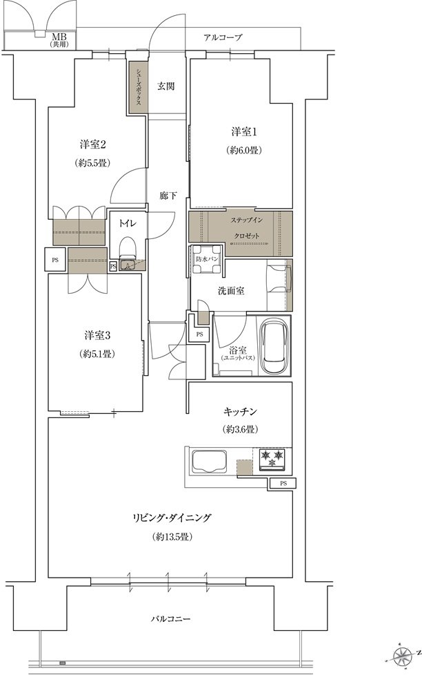 ローレルコート姫路大手前通り 間取り I type