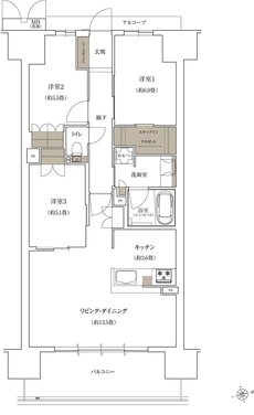 ローレルコート姫路大手前通り 間取り I type