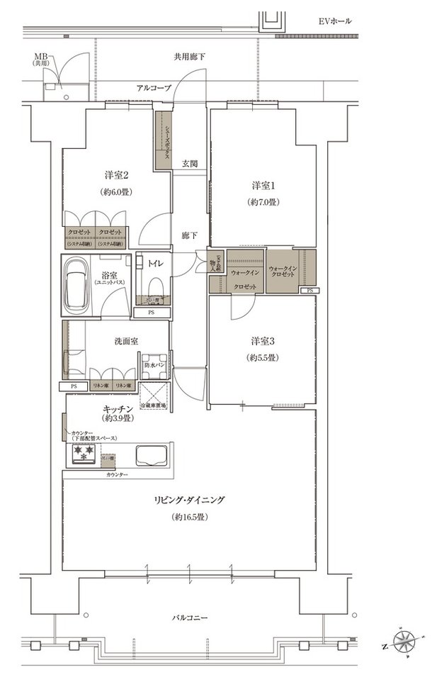 ローレルコート姫路大手前通り 間取り C type