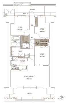 ローレルコート姫路大手前通り 間取り E type