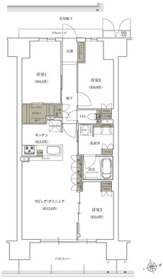 ローレルコート姫路大手前通り 間取り N type
