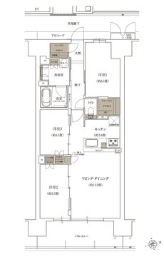 ローレルコート姫路大手前通り 間取り L type