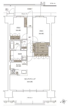 ローレルコート姫路大手前通り 間取り C type ［ MENU1 ］