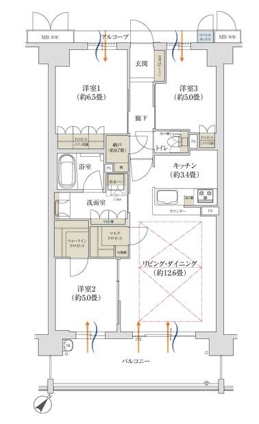 ローレルコート橿原神宮ザ・レジデンス 間取り I type
