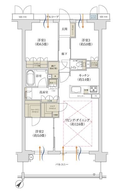 ローレルコート橿原神宮ザ・レジデンス 間取り I type