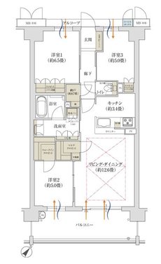 ローレルコート橿原神宮ザ・レジデンス 間取り I type