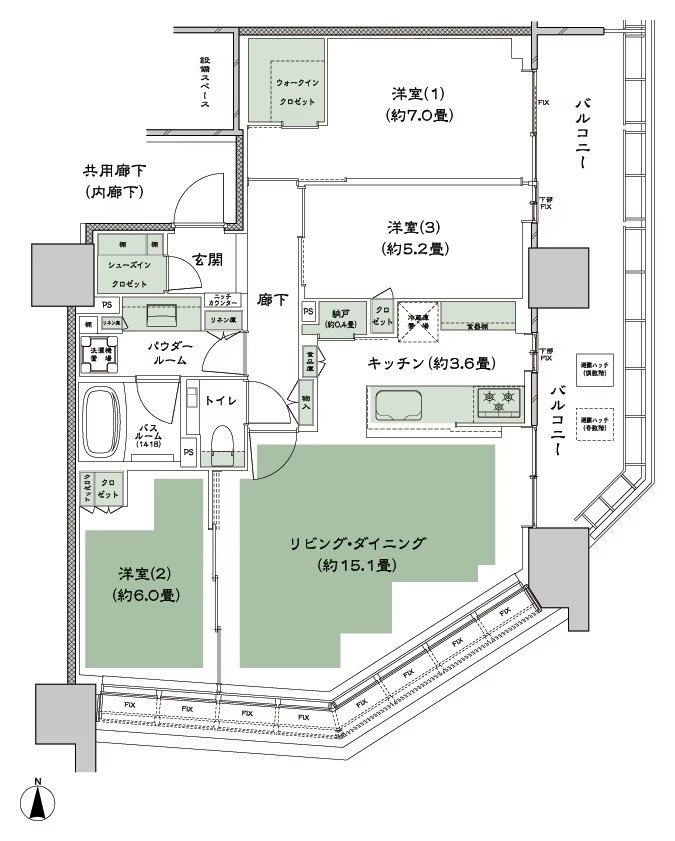 CITY TOWER THE RAINBOW 間取り C-3 type