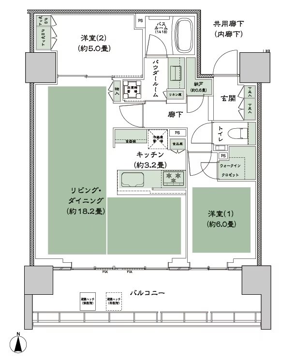 CITY TOWER THE RAINBOW 間取り B-2 type